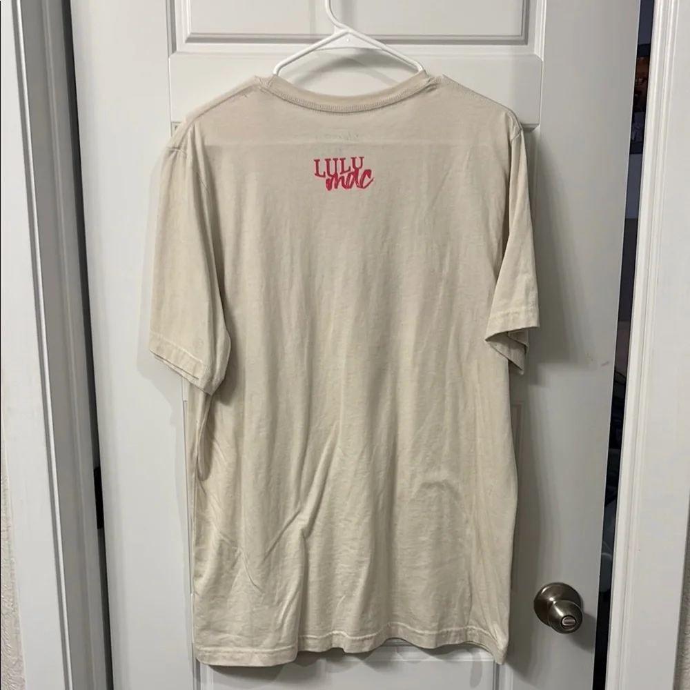 Lulu Mac Cream and Pink Short Sleeve Tee - Picture 2 of 3